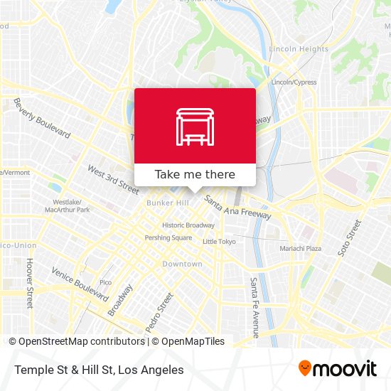 Temple St & Hill St map