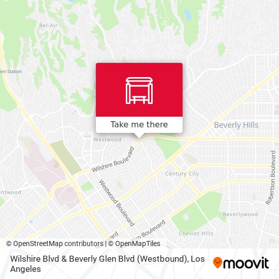 Wilshire Blvd & Beverly Glen Blvd (Westbound) map