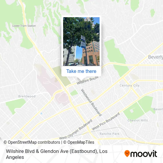 Wilshire Blvd & Glendon Ave (Eastbound) map