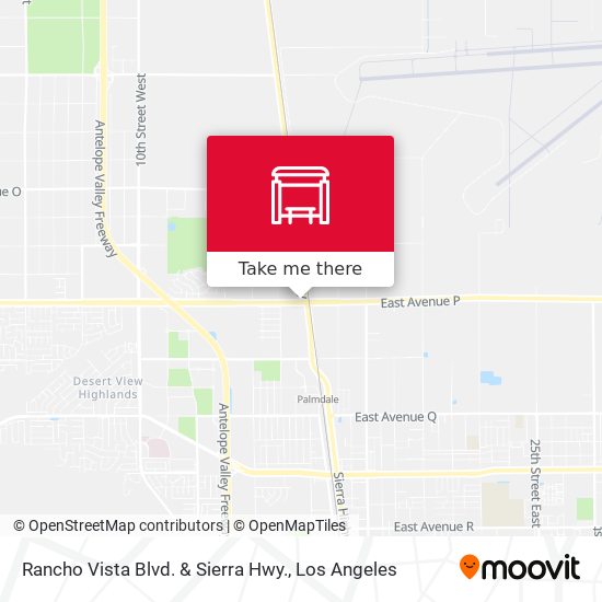 Rancho Vista Blvd. & Sierra Hwy. map