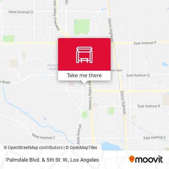 Palmdale Blvd. & 5th St. W. map