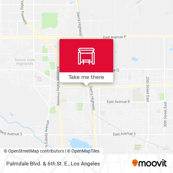 Mapa de Palmdale Blvd. & 6th St. E.