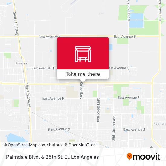Palmdale Blvd. & 25th St. E. map