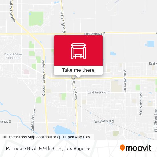 Mapa de Palmdale Blvd. & 9th St. E.