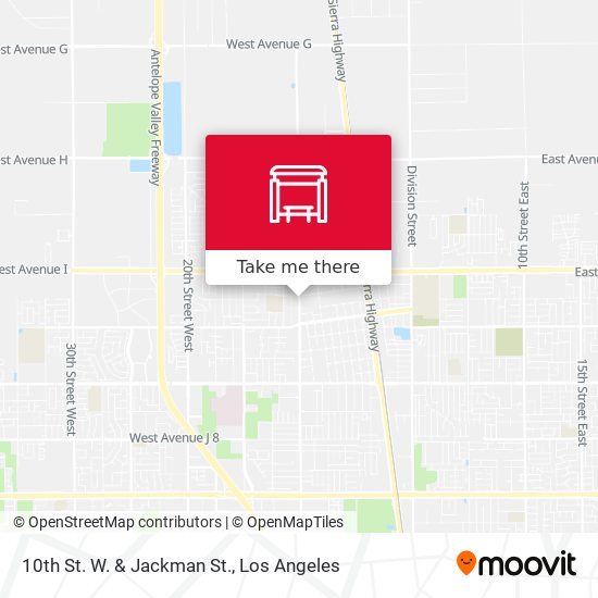 10th St. W. & Jackman St. map