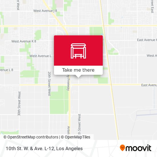 10th St. W. & Ave. L-12 map