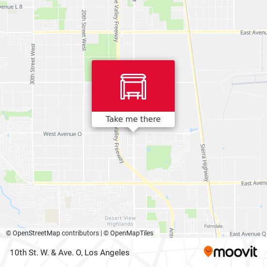 Mapa de 10th St. W. & Ave. O