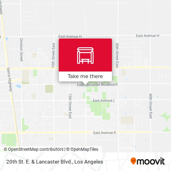 20th St. E. & Lancaster Blvd. map