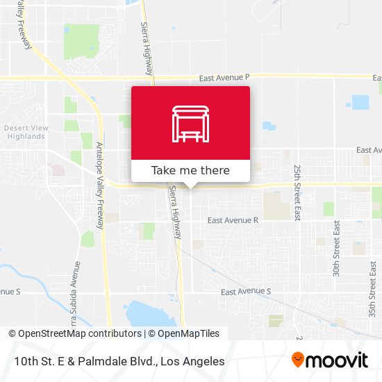 10th St. E & Palmdale Blvd. map