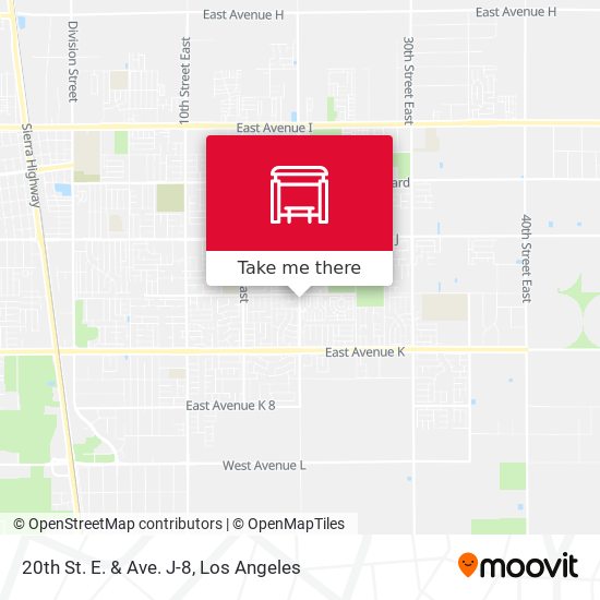 Mapa de 20th St. E. & Ave. J-8