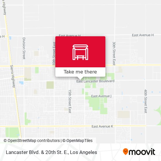 Lancaster Blvd. & 20th St. E. map