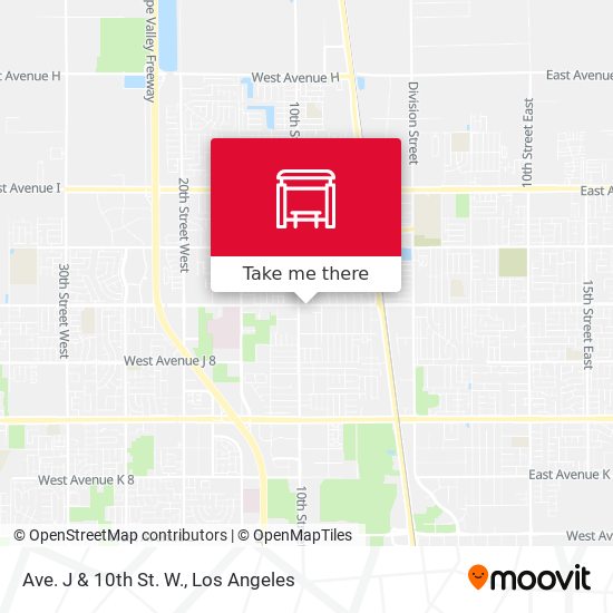 Mapa de Ave. J & 10th St. W.