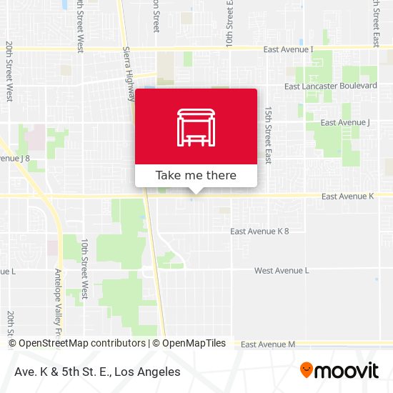 Mapa de Ave. K & 5th St. E.