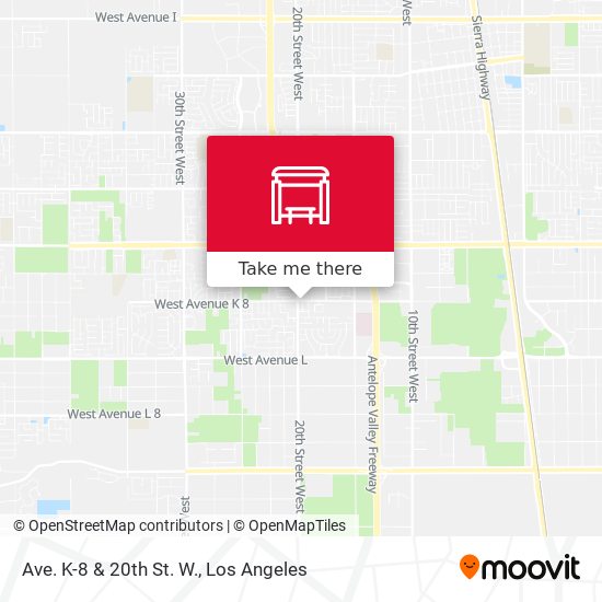 Ave. K-8 & 20th St. W. map