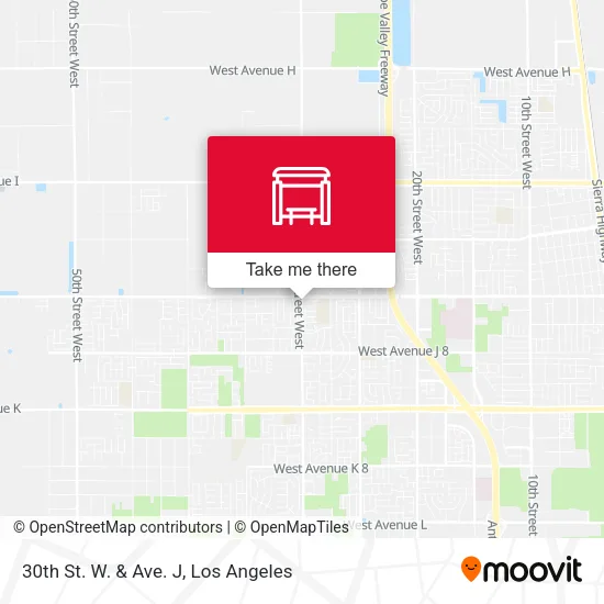 30th St. W. & Ave. J map