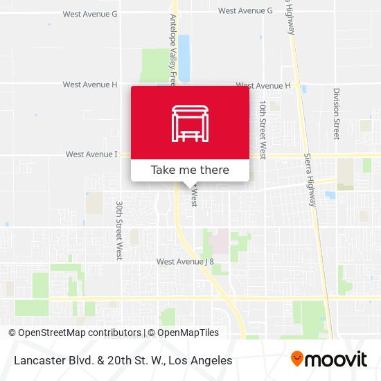 Mapa de Lancaster Blvd. & 20th St. W.