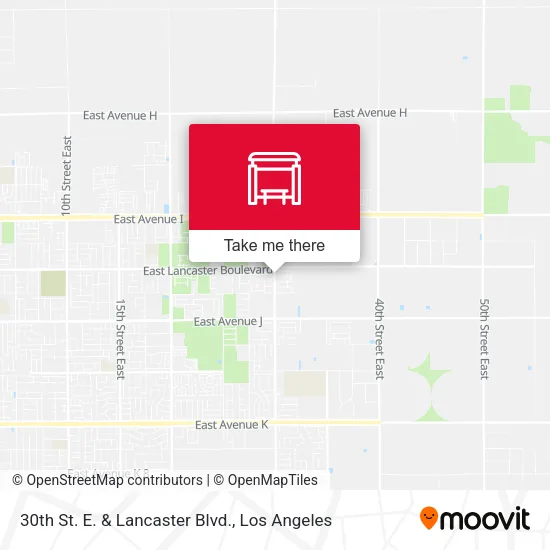 30th St. E. & Lancaster Blvd. map