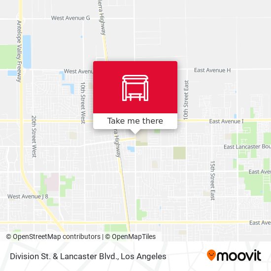Division St. & Lancaster Blvd. map