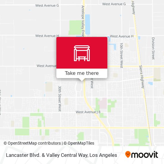 Lancaster Blvd. & Valley Central Way map