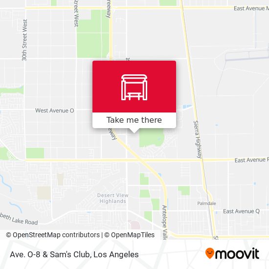 Ave. O-8 & Sam's Club map
