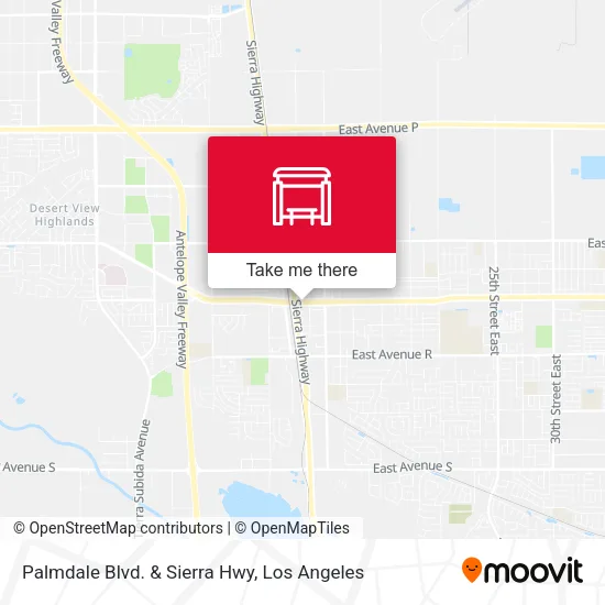 Palmdale Blvd. & Sierra Hwy map
