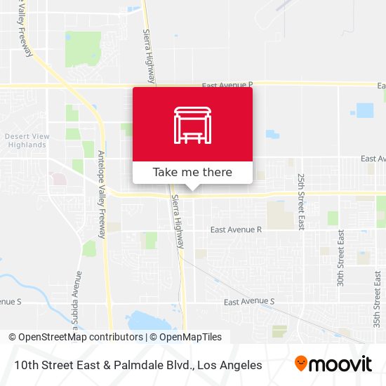 10th Street East & Palmdale Blvd. map