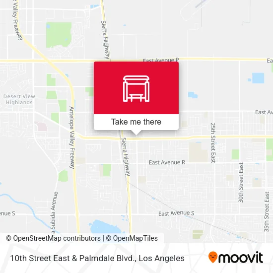 10th Street East & Palmdale Blvd. map
