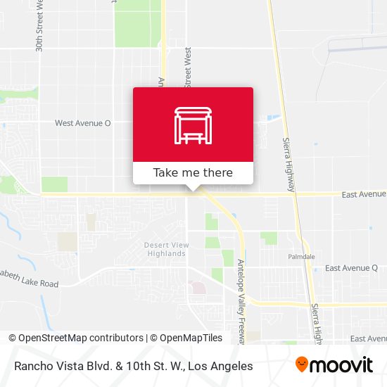 Mapa de Rancho Vista Blvd. & 10th St. W.
