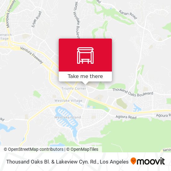 Thousand Oaks Bl. & Lakeview Cyn. Rd. map