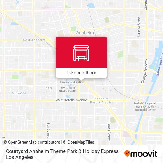 Mapa de Courtyard Anaheim Theme Park & Holiday Express