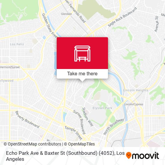 Echo Park Ave & Baxter St (Southbound) (4052) map