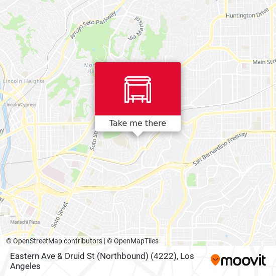 Mapa de Eastern Ave & Druid St (Northbound) (4222)