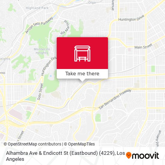 Mapa de Alhambra Ave & Endicott St (Eastbound) (4229)