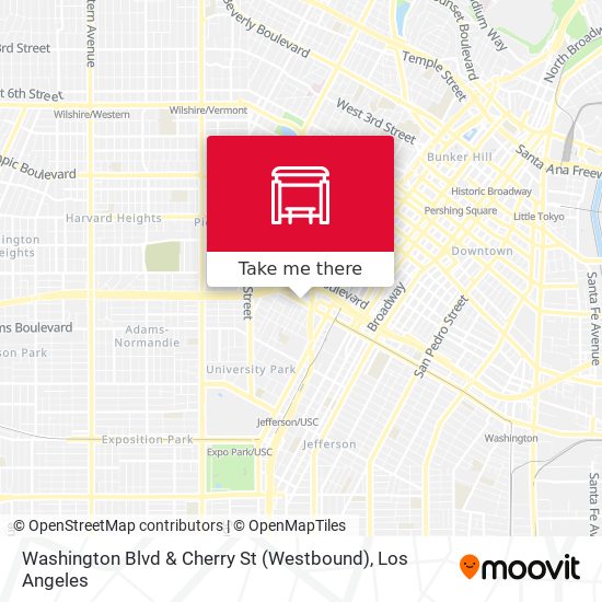 Mapa de Washington Blvd & Cherry St (Westbound)