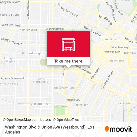 Washington Blvd & Union Ave (Westbound) map