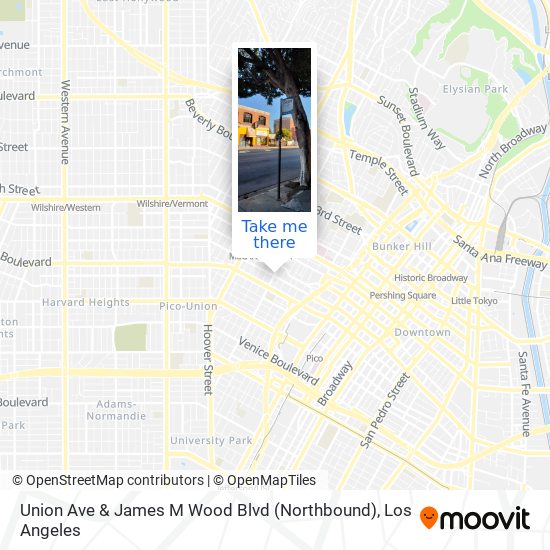 Union Ave & James M Wood Blvd (Northbound) map