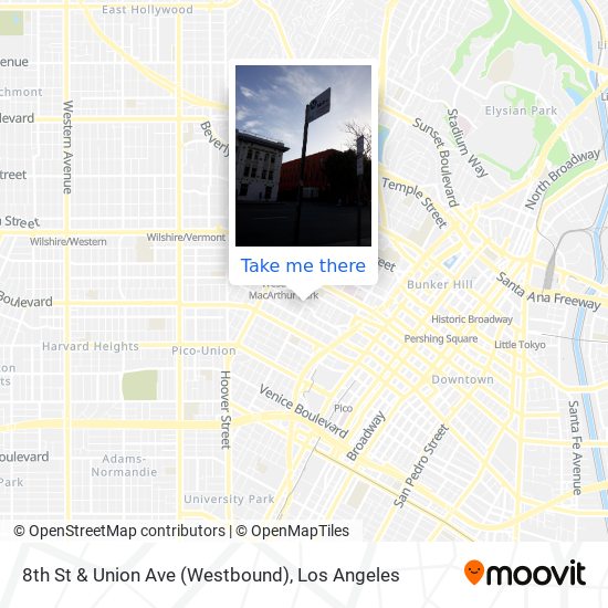 8th St & Union Ave (Westbound) map