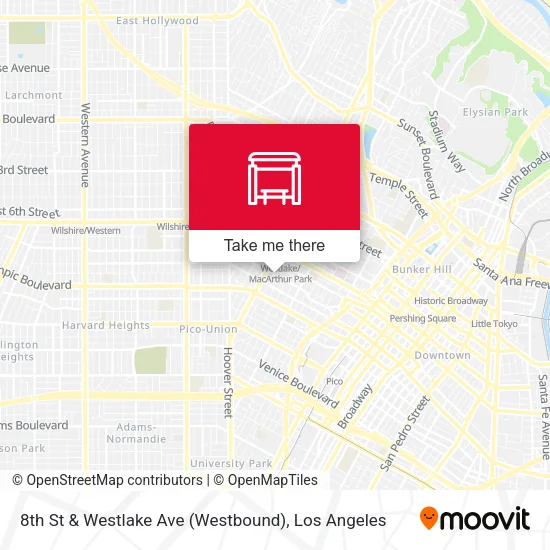 Mapa de 8th St & Westlake Ave (Westbound)