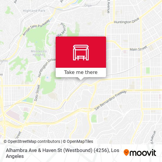 Alhambra Ave & Haven St (Westbound) (4256) map