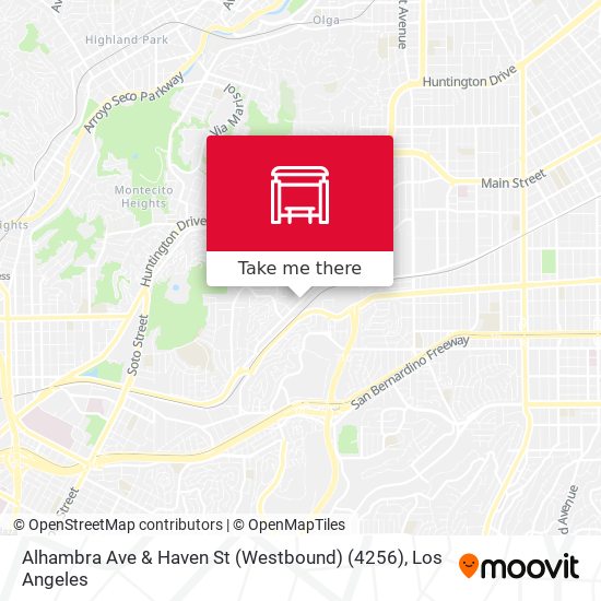 Mapa de Alhambra Ave & Haven St (Westbound) (4256)