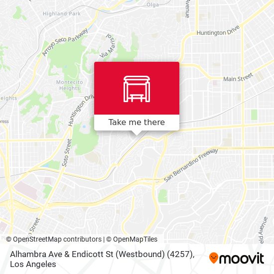 Mapa de Alhambra Ave & Endicott St (Westbound) (4257)