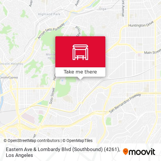 Mapa de Eastern Ave & Lombardy Blvd (Southbound) (4261)