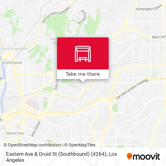 Mapa de Eastern Ave & Druid St (Southbound) (4264)