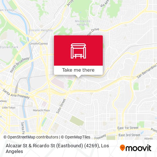 Mapa de Alcazar St & Ricardo St (Eastbound) (4269)