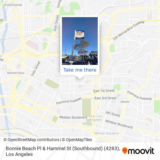 Mapa de Bonnie Beach Pl & Hammel St (Southbound) (4283)