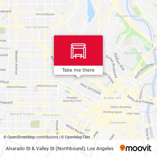 Mapa de Alvarado St & Valley St (Northbound)