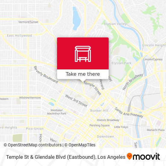 Mapa de Temple St & Glendale Blvd (Eastbound)