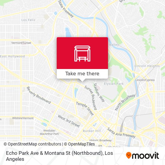 Echo Park Ave & Montana St (Northbound) map