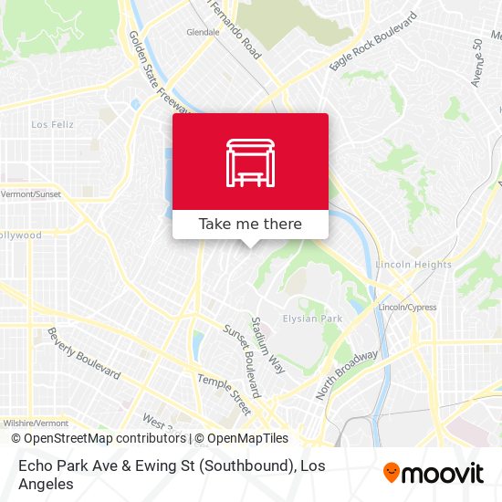 Echo Park Ave & Ewing St (Southbound) map