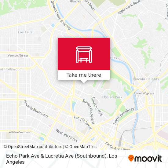 Echo Park Ave & Lucretia Ave (Southbound) map
